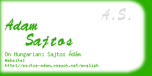 adam sajtos business card